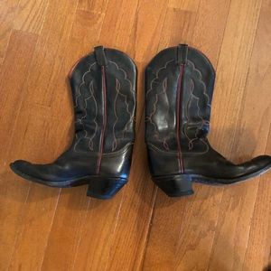 Tony Lama Women’s boots, Size 10, worn but in good condition.